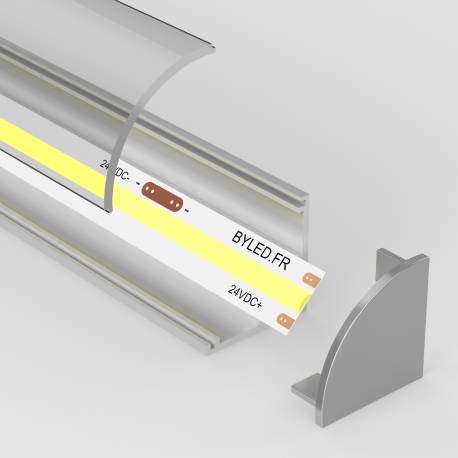 Profilé aluminium d'angle pour ruban LED par test.byled.fr