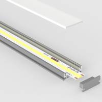 Profilé aluminium sol et mur pour ruban LED - CRAFT - F01