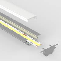 Profilé aluminium encastrable d'angle pour ruban LED - E11 - CRAFT