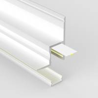 Profilé aluminium laqué blanc cornière plafond et mur pour ruban LED - B01 - CRAFT