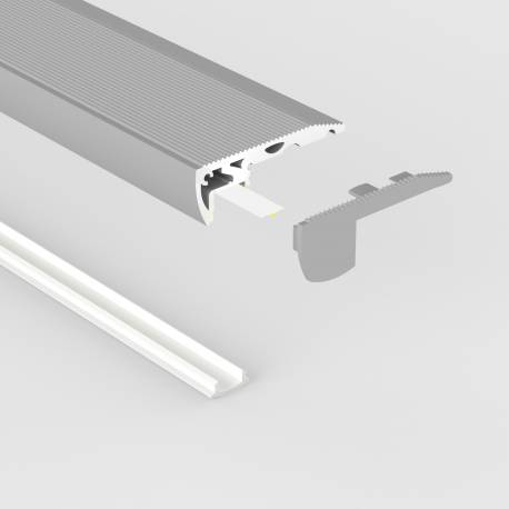 Profilé aluminium contre-marches escaliers pour ruban LED - CRAFT - S01