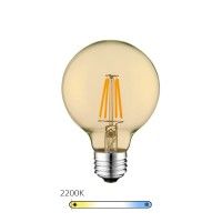 Pack de 20 ampoules LED E27 à filament - Ambrées – 6W - Dimmables - G80