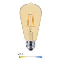 Pack de 20 ampoules LED à filament Edison - Ambrées – 6W - E27 - Dimmables - ST64