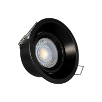 Spot encastrable orientable IP20 pour LED GU10 - OMEGA - Noir