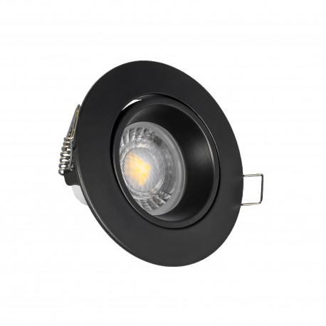 Spot encastrable orientable IP20 pour LED GU10 – COBRA - Noir