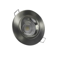 Spot encastrable IP65 pour LED GU10 – CLASS rond – Nickel satiné