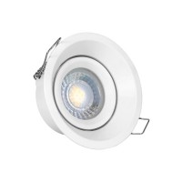 Spot LED encastrable orientable IP20 pour LED GU10 - OMEGA - Blanc