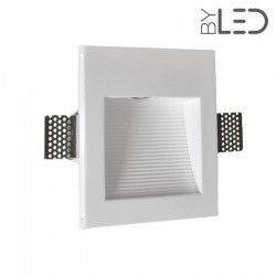 Spot LED encastré mural carré strié - 1W STAFF MEC01