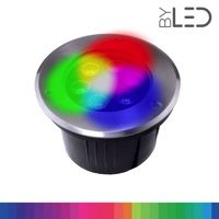 Spot LED encastré de sol inox 12V 6 W - Terra 6 - 12V - RGB