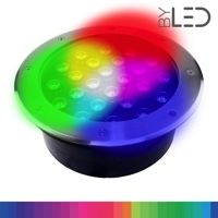 Spot LED encastré de sol inox 24W - Terra 24 - 12V - RGB