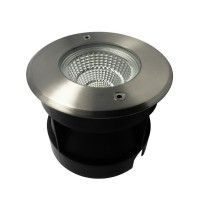 Spot LED encastré de sol rond inox 10W - 230V - QINOX 150 mm