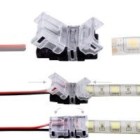 Connexion rapide ruban LED IP65 2 pôles - Cable 10mm