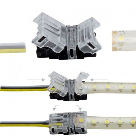 Connexion rapide ruban LED CCT IP65 - Cable 10 mm - 3p