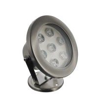 Spot LED immergeable inox orientable - 7W - 12V - Hydro 145mm