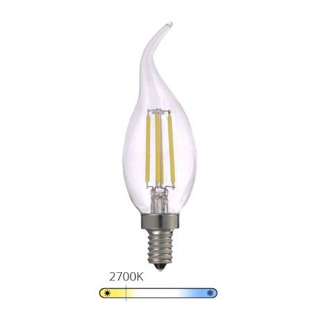 Ampoule LED à filament Bougie - Blanc Chaud - E14 – 4W - Dimmable