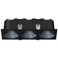 Spot LED encastré carré noir 21W, couleurs au choix - Miror