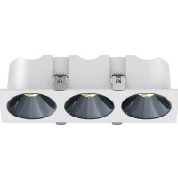 Spot LED encastré triple carré blanc 30W, couleurs au choix - Miror