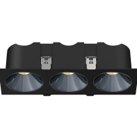 Collerette couleurs pour Spot carré noir triple 30W - Miror