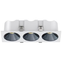 Spot LED encastré triple carré blanc 21W, couleurs au choix - Miror