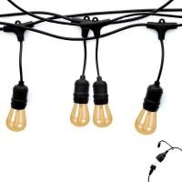 Pack guirlande extérieure guinguette - 20m + 20 Ampoules LED E27 S14