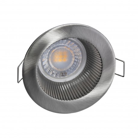 Spot encastrable anti-éblouissement nickel satiné IP20 pour LED GU10 – DEEEN