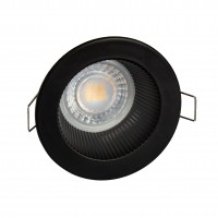 Spot encastrable IP20 pour LED GU10 - DEEEN rond - Noir mat