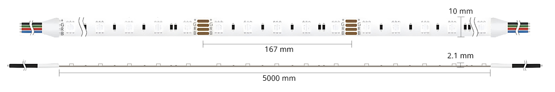 Ruban LED RGB 30 LED/m 24V