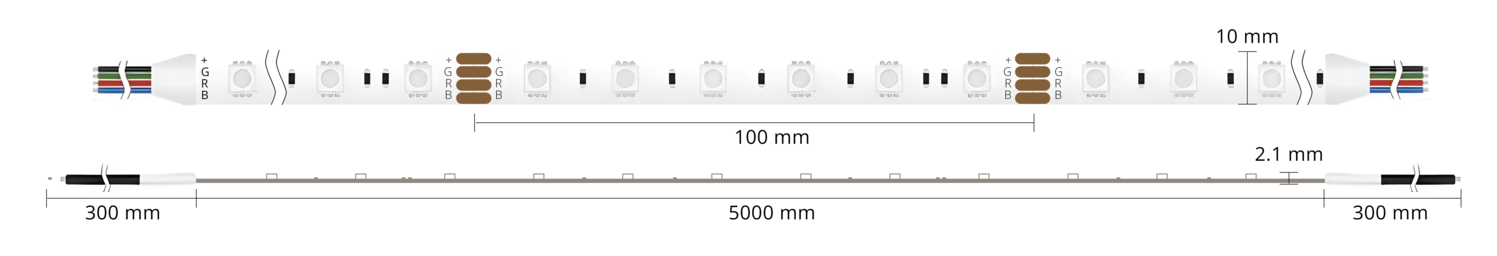 Ruban LED RGB 60 LED/m 24V