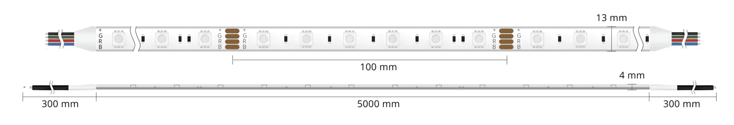 Ruban LED RGB 60 LED/m 24V