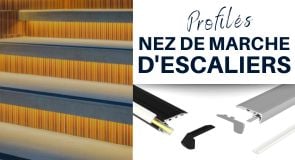 Profilés nez de marche d'escaliers